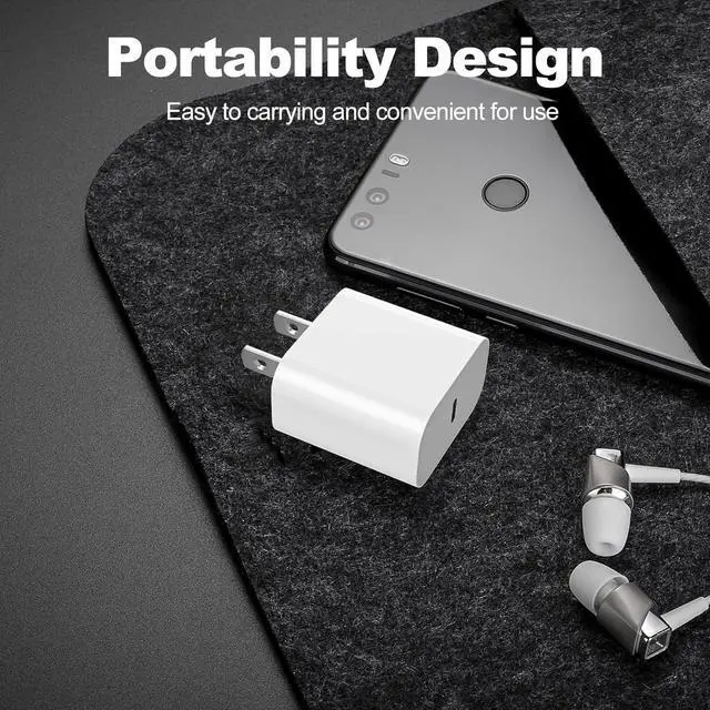 Alt view image 5 of 7 - iPhone 16 15 Charger Fast Charging 20W  iPad USB C Fast Charger 2Pack 6ft USB C Wall Charger Block for iPhone 16/16 Pro/16 Pro Max/15/15 Plus/15 Pro/15 Pro Max iPad Pro/Mini MacBook