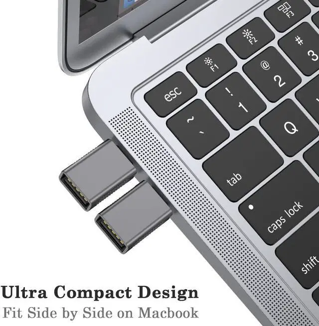 Alt view image 2 of 7 - 10Gbps USB C to USB 3.1 Adapter (3 Pack) USB Type C Male to USB A Female Thunderbolt 4/3 to USB Converter for iPhone 15 MacBook iMac iPad and More Type C Devices - Space Gray