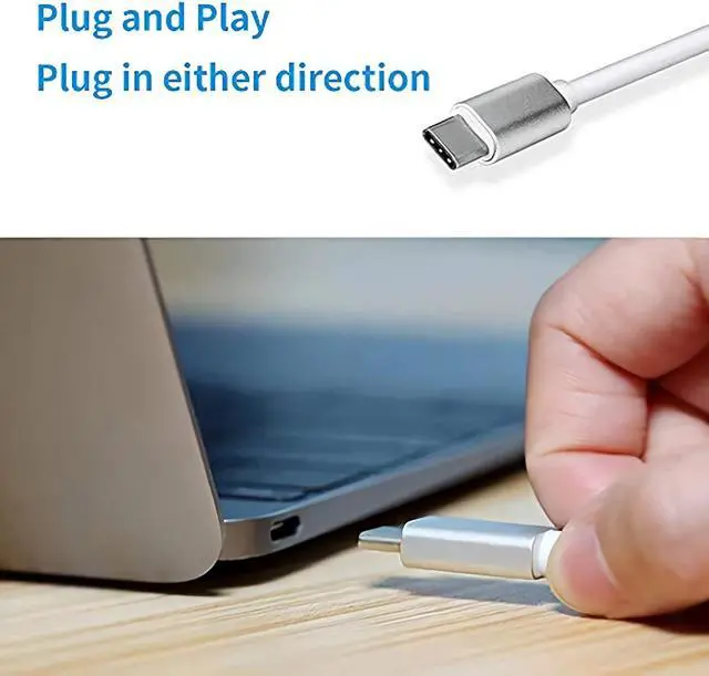 Alt view image 7 of 7 - USB C to HDMI Adapter USB Type C Adapter Multiport AV Converter with 4K HDMI Output USB 3.0 Port and USB-C Charging Port Compatible Chromebook/MacBook/iMac/Samsung/Projector/Monitor (Silver)
