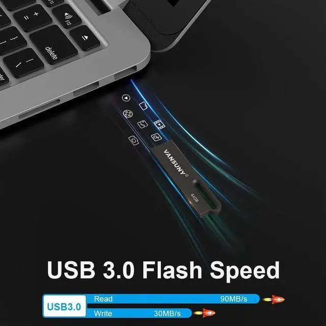 Alt view image 6 of 7 - 5 Pack USB 3.0 Flash Drives 64GB Metal Waterproof Flash Drives Ultra High Speed Memory Sticks Portable Thumb Drives for PC/Tablets/Mac/Laptop