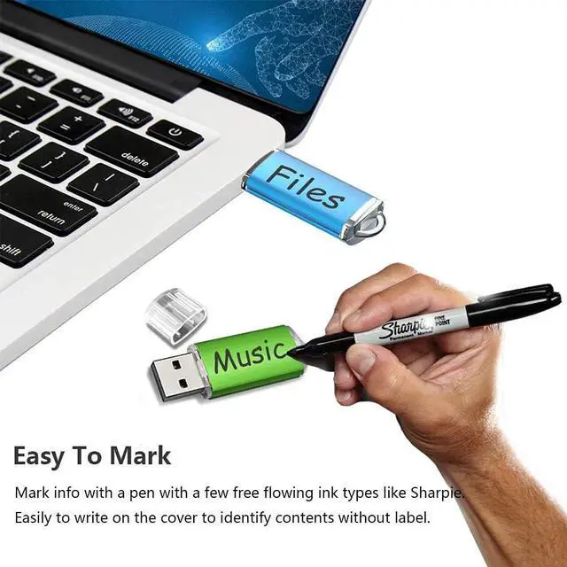 Alt view image 5 of 7 - 5 Pack 64GB Flash Drive 64 GB USB Flash Drives USB 2.0 Thumb Drive Gig Zip Drive Stick 64G Flash Memory Stick Jump Drives for PC Laptop Multicolored
