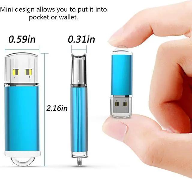 Alt view image 4 of 7 - 5 Pack 64GB Flash Drive 64 GB USB Flash Drives USB 2.0 Thumb Drive Gig Zip Drive Stick 64G Flash Memory Stick Jump Drives for PC Laptop Multicolored