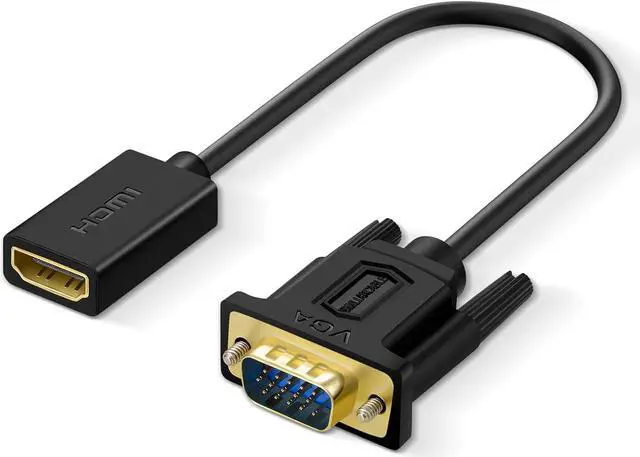Main image of HDMI to VGA HDMI to VGA Adapter (Female to Male) Compatible with Monitor PC Xbox TV Stick Raspberry Pi  Computer Laptop (6 Inch)