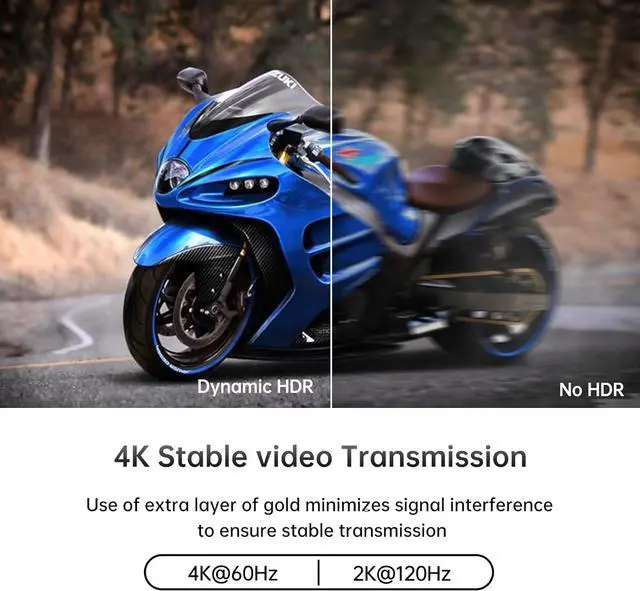 Alt view image 4 of 5 - 4K@60Hz DP to HDMI Adapter Displayport 1.2 to HDMI 2.0 Adapter 2K@120Hz DP Source to HDMI Monitor-Male to Female Unidirectional