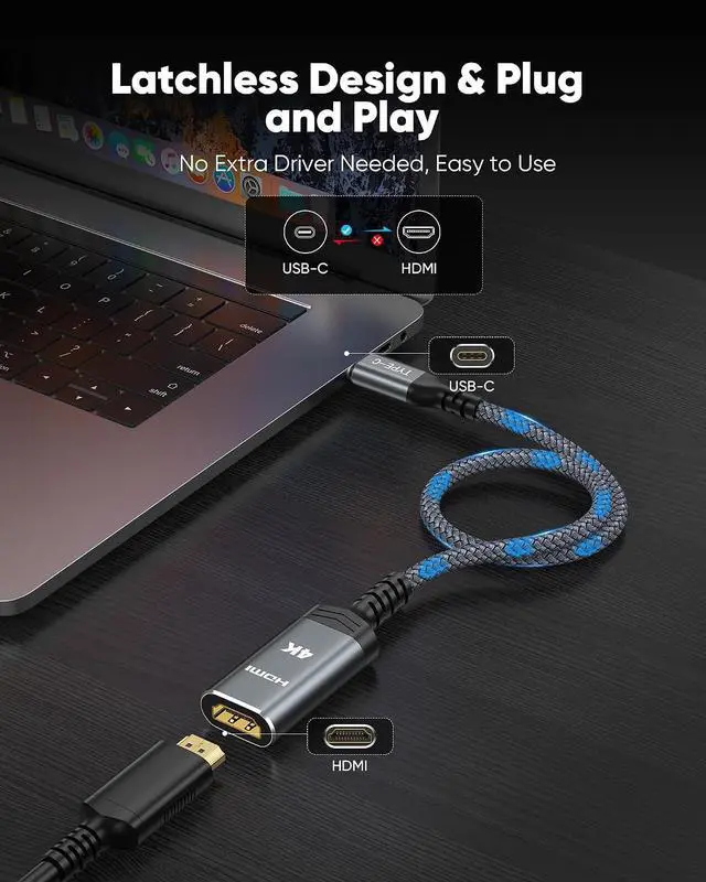 Alt view image 5 of 7 - USB C to HDMI Adapter 2 Pack for Home Office (4K@60Hz) for Laptop