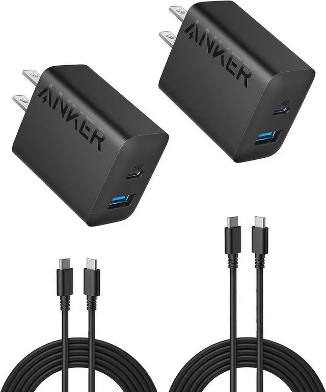 Main image of iPhone 15 Charger USB C Charger 2-Pack 20W Dual Port USB Fast Wall Charger USB C Charger Block for iPhone 15/15 Pro/15 Pro Max/iPad Pro/AirPods & More (2-Pack 5 ft USBC Cable Included)