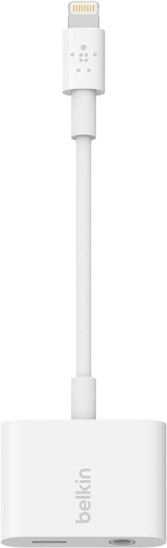 Alt view image 6 of 7 - RockStar Lightning Audio Cable and Charger for iPhone 14 13 12 11 10 - White