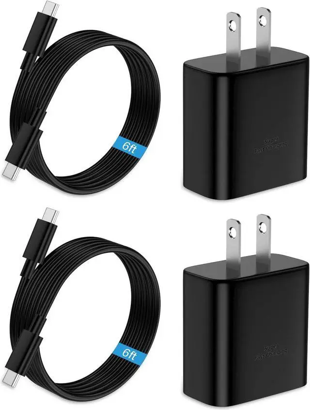 Main image of 45W Samsung Charger USB-C Super Fast Charger with 6FT Type C Charging Cable Cord Charger for Samsung Galaxy S24 Ultra/S24/S24+/S23 Ultra/S23/S23+/S22 Ultra/S22+/S21,Z Fold 5/Z Fild 5,Galaxy Tab,2Pack