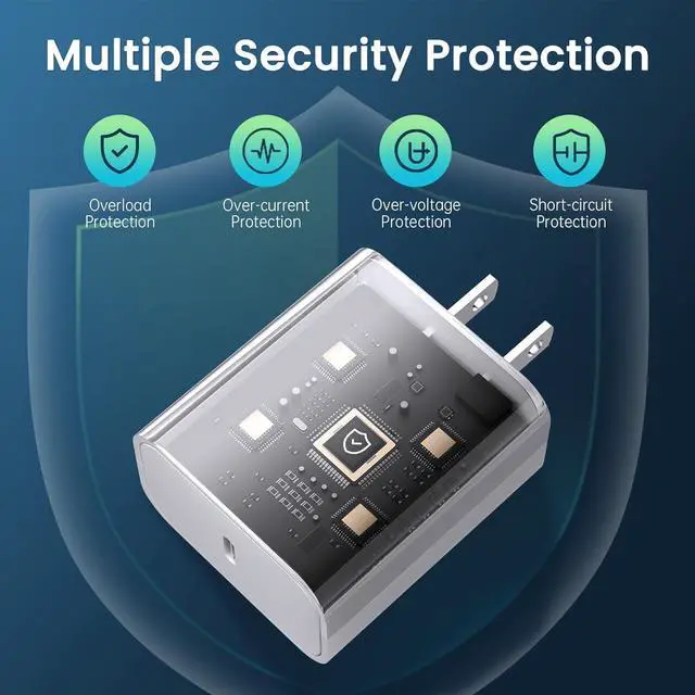 Alt view image 3 of 7 - USB C Charger Phone Charger Fast Charging 3Pack 20W Type C Wall Charger Block with 6FT Long USB C to Lightning Cable Compatible for iPhone 14Pro/13 Pro/12/12 Pro Max/11/XS Max/XS/XR/X/8