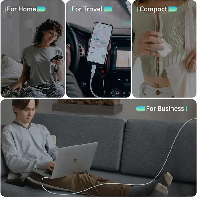 Alt view image 7 of 7 - USB C Charger Phone Charger Fast Charging 3Pack 20W Type C Wall Charger Block with 6FT Long USB C to Lightning Cable Compatible for iPhone 14Pro/13 Pro/12/12 Pro Max/11/XS Max/XS/XR/X/8