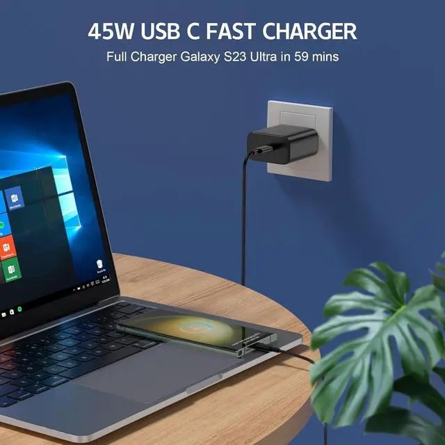 Alt view image 5 of 7 - 45W Samsung Charger USB-C Super Fast Charger with 6FT Type C Charging Cable Cord Charger for Samsung Galaxy S24 Ultra/S24/S24+/S23 Ultra/S23/S23+/S22 Ultra/S22+/S21,Z Fold 5/Z Fild 5,Galaxy Tab,2Pack