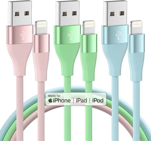 Main image of iPhone Charger 3Pack 10 FT  MFi Certified Lightning Cable Fast Charging iPhone Charger Cord Compatible with iPhone 14 13 12 11 Pro Max XR XS X 8 7 6 Plus SE iPad and More