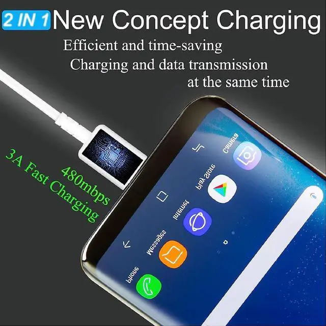 Alt view image 7 of 7 - for  Fast Charging Cord 6FT Type C Charger USB Wall Charger Block  Fast Charger for Galaxy S9 S10 S10+ S20 S21 S22 S23 S24 S25 Plus/Ultra/FE A55/A54/A56/A16/A15/A14/A25/A35 Note 20/10/9