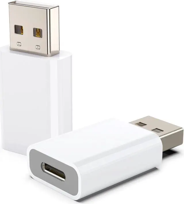 Main image of USB to USB C Adapter USB-C Female to USB Male Adapter Compatible with Apple MagSafe Watch 10/9/8/7/SE/Ultra Car iPhone 16 15 14 13 12 Mini Pro Max iPad Galaxy Pixel 7 6 5 CarPlay Wall Plug