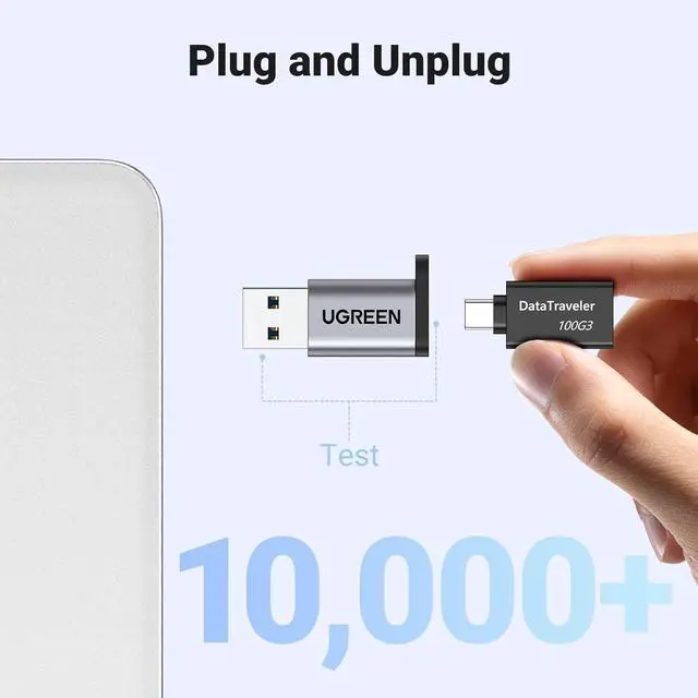 Alt view image 6 of 7 - 10Gbps USB C Female to USB Male Adapter Type C to USB A Charger Cable Converter Compatible with  Watch iPhone 15 14 13 AirPods 3 MacBook  Galaxy Google Pixel etc Gray