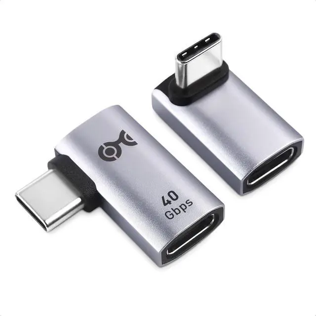 Main image of Combo-Pack 40Gbps Right Angle USB-C Adapter Kit Up to [4K@240Hz Video 240W Charging 40Gbps Data Transfer] 90 Degree USB C Adapter Compatible with Thunderbolt 4 iPhone 16 Steam Deck