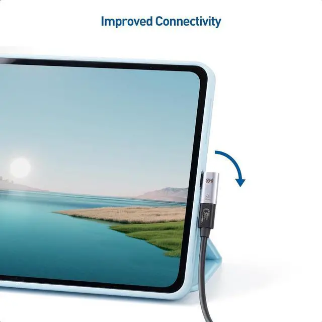 Alt view image 5 of 7 - Combo-Pack 40Gbps Right Angle USB-C Adapter Kit Up to [4K@240Hz Video 240W Charging 40Gbps Data Transfer] 90 Degree USB C Adapter Compatible with Thunderbolt 4 iPhone 16 Steam Deck