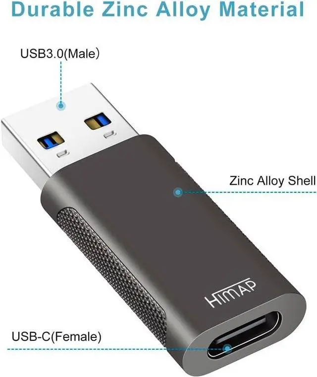 Alt view image 4 of 11 - Pack of 4 USB C to USB Adapters 2*USB-C to USB-A & 2*USB-A to USB-C Female Adapter Speed Data Transfer & Fast Charging for iPhone/PC//iPad/Laptop/etc USB to USB C Adapter (Pack of 4)