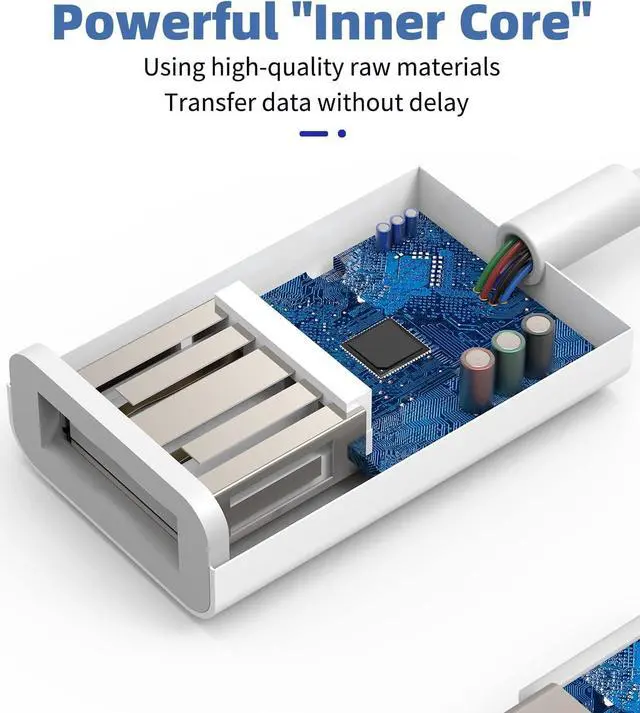 Alt view image 3 of 7 - USB-C to USB 3.0 OTG Adapter Type C Converter Thunderbolt Port Cable Accessories Mouse Hub Adaptador for  Galaxy S23 S22 S20 LG MacBook Pro  iPhone15 Pro Max Plus Ipad Pro Air Mini