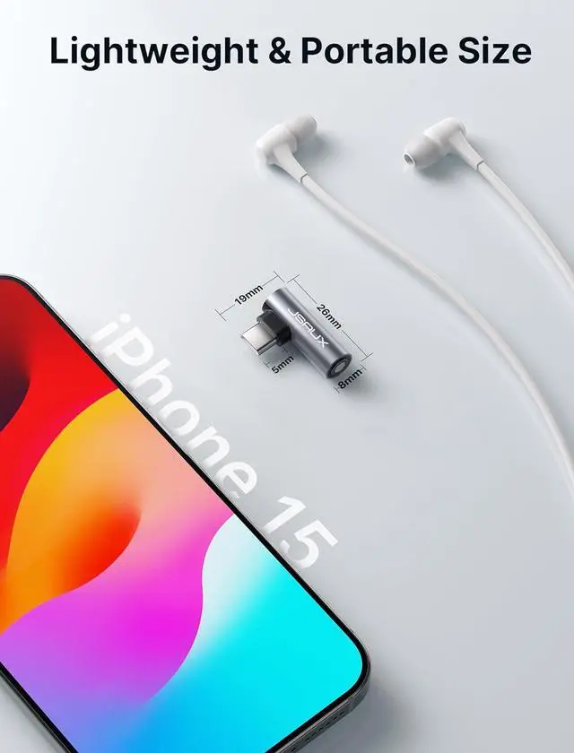 Alt view image 4 of 7 - 2 Pack Right Angle USB C to 3.5mm Audio Adapter Type USB C to Headphone Jack Dongle Aux Adapter Compatible with  Galaxy S24/S23/S22/S21/S20 Ultra iPad Pro Pixel iPhone 16/15/14 - Grey