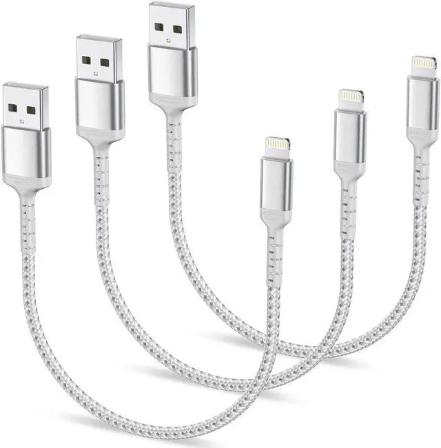 Main image of 1ft iPhone Charging Cable Short 3 Pack USB A to Lightning Cord Fast Charging Compatible with Apple iPhone 14 13 12 11 Pro Max Xs X 8 7 Plus SE iPad Air/Mini 12 inch Lightning Cable