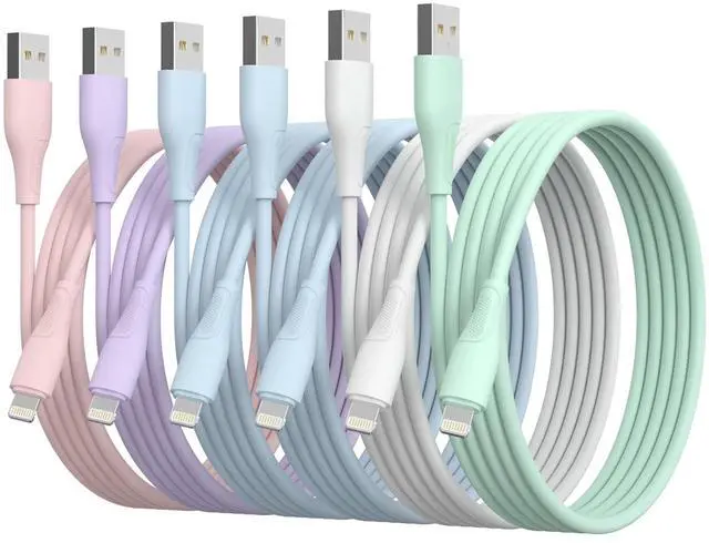 Main image of 6Pack(3/3/6/6/6/10 FT) Original [ MFi Certified] iPhone Charger Fast Charging Lightning Cable iPhone Charger Cord Compatible with iPhone 14/13/12/11 Pro Max/XS MAX/XR/XS/X/8/7 Plus iPad AirPods