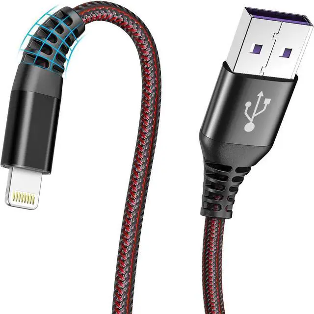 Alt view image 7 of 7 - Long iPhone Charger Cable 10 Ft Lightning for  Charging Cord 10ft for iPhone 14/13/12/11 Pro/X/Xs Max/XR/8 Plus/7/6/5/SE for IPad USB Charge Wire 10 Foot 2Pack