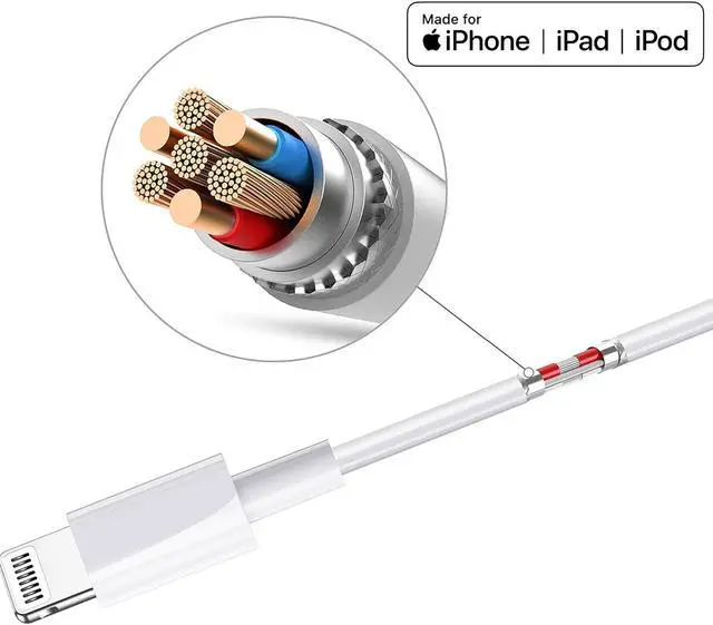 Alt view image 3 of 7 - 3ft 3Pack  MFi Certified iPhone Charger Cord USB to Lightning Cable Fast Charging & Data Sync Compatible with iPhone 14/13/12/11/XR/XS/X/8/7/6/5/SE/iPad