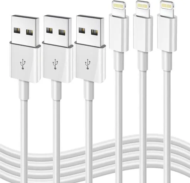 Main image of iPhone Fast Charging Cable [ MFi Certified] 3-Pack 3FT Lightning to USB Cable iPhone Charger Cord Compatible with iPhone 14 13 12 11 Pro Max XR XS X 8 7 6 Plus SE iPad and More 3FT