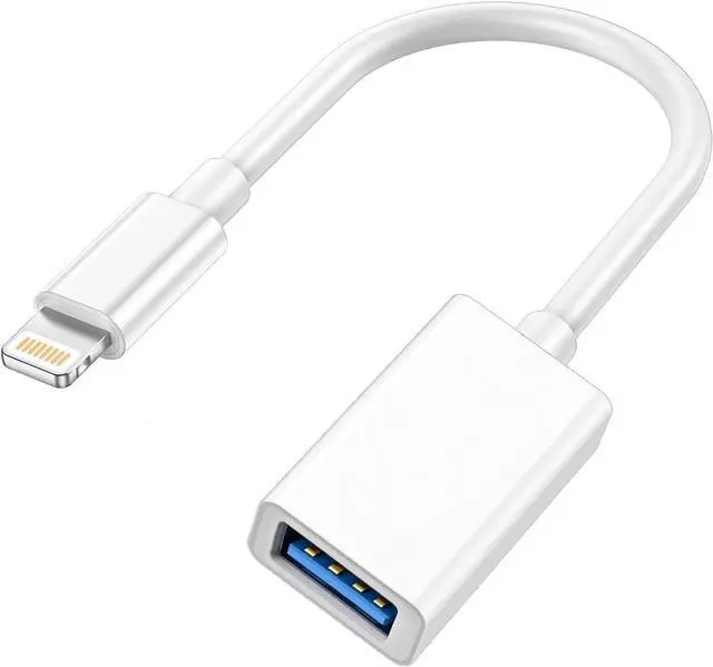 Main image of Lightning to USB Camera Adapter  MFi Certified USB OTG Cable Converter for iPhone 14 13 12 11 Pro Max XS XR X 8 iPad Support Camera Card Reader USB Flash Drive MIDI Keyboard