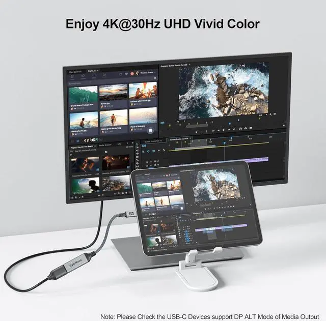 Alt view image 4 of 7 - USB C to HDMI Adapter 5 Pack 4K USB Type-C to HDMI Adapter [Thunderbolt 3/4 Compatible] for iPhone 16/15 Series MacBook Pro/Air iPadPro S24/23 Series  XPS Surface and More