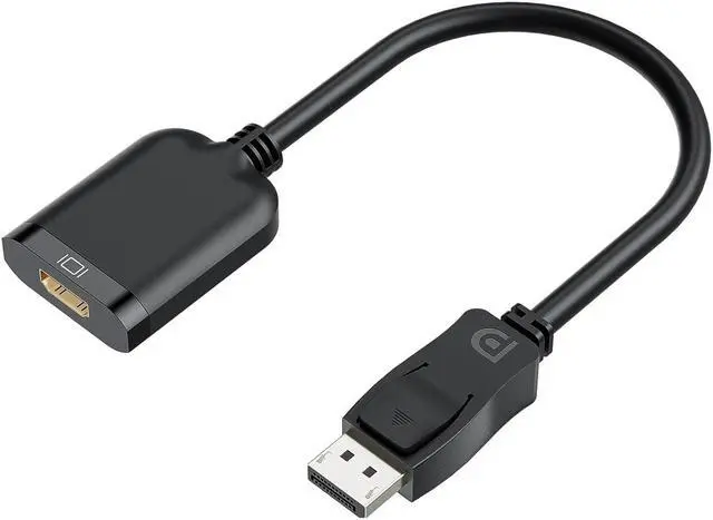 Main image of Displayport to HDMI Active Adapter Cable 4K DP 1.4 to HDMI 2.0 Monitor Uni-Directional Converter Male to Female Black Compatible for HP AMD NVIDIA   Desktop TV and More