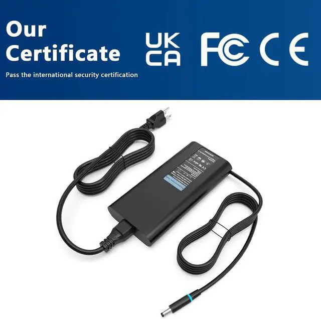 Alt view image 6 of 6 - 130W AC Adapter Compatible with Dell Inspiron 16 Plus 7640 7620 7630 Business Laptop/Inspiron 14 16 Plus 7420 7430 7510/Replacement for Dell XPS 15 17 9730 9640 1meter 3 Prong US Power Cord