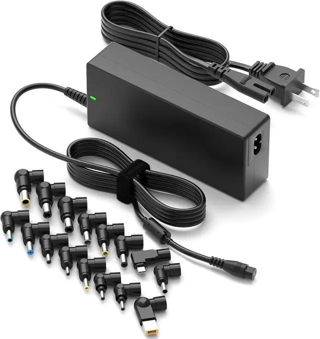 Main image of Powseed 90W Universal Laptop Charger USB C for Lenovo MacBook HP Dell Asus Acer Toshiba Samsung Sony Gateway Chromebook 5V 12V 18.5V 19V 19.5V 20V Power Supply Cord AC Adapter with 16 Tips
