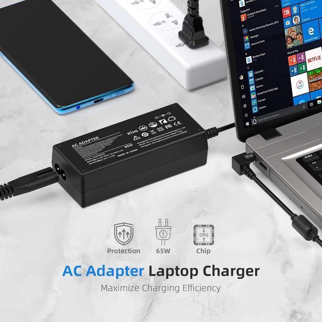 Alt view image 5 of 7 - 65W AC Adapter Laptop Charger for Toshiba Satellite C55 C55D C55T C655 C675 C850 C855 C855D C875 L645 L645D L655 L655D L675 L675D L745 L755 L855 L875 L875D P745 P755 P855 P875 S855 Power Supply Cord