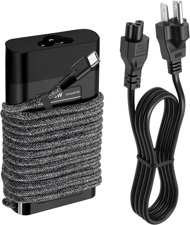 Main image of New Slim 65W HP Laptop Charger USB C Replacement for HP Envy X360,Spectre X360,Elitebook X360,Elite X2,Elitebook 840,Chromebook,Envy,ZBook,ProBook Travel Fast Charger Type C Power Cord Adapter