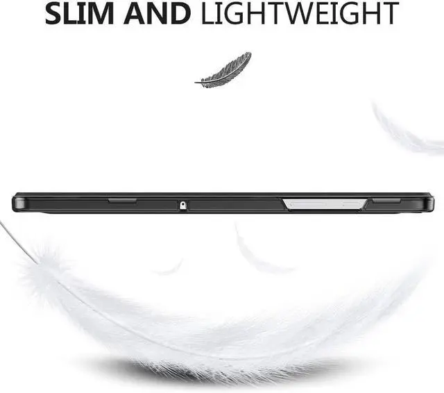 Alt view image 7 of 7 - Case for Galaxy Tab A9+/A9 Plus 11 inch 2023 Slim Stand Protective Smart Cover with Hard PC Translucent Back Shell for Tab A9 Plus Tablet (SM-X210/X216/X218) Auto Wake/Sleep Black