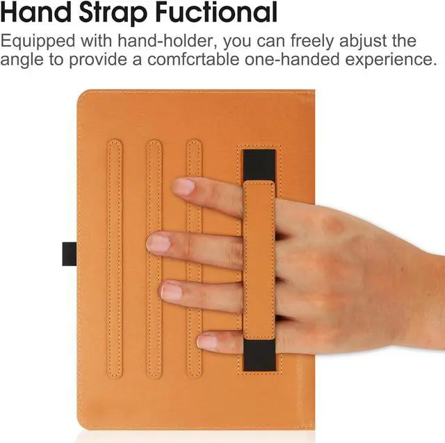 Alt view image 6 of 6 - 9-10.5 Inch Universal Tablet Case Protective Cover Stand Folio Case for 9 10 10.5 Inch Android Touchscreen Tablet with Adjustable Fixing Silicon Band Black