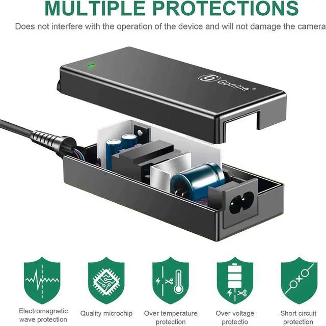 Alt view image 6 of 7 - Gonine 19V Laptop Charger, DC 19V 3.42A Power Supply Cord, 19Vdc 65W 60W 45W AC to DC Power Adapter Compatible for 19Volt Gateway Toshiba Acer Laptop, JBL Speaker, Samsung LG LCD Monitor.