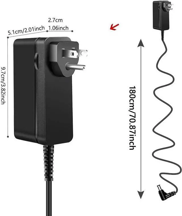 Alt view image 7 of 7 - AC Adapter for LG LED LCD 19 22 23 24 27 29 32 34 UltraWide IPS Curved LED 4K UHD Monitor ADS-25FSG-19 34UM69G-B 34UC79G 34UC99-W LG 32UD99 22LN4510 24M47VQ ADS-40FSG Power Supply Cord