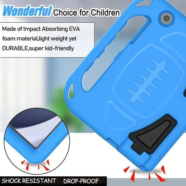 Alt view image 5 of 7 - Kids Case for  Galaxy Tab A9+/A9 Plus 11 Inch 2023 (SM-X210/X216/X218) with Screen Protector Shockproof  Galaxy Tab A9 Plus Case for Kids Blue