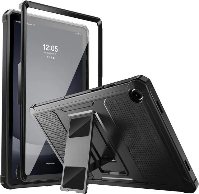 Main image of Case Fit Galaxy Tab A9 Plus 11-Inch 2023 (SM-X210/X216/X218) Shockproof Full Body Rugged Stand Back Cover Built-in Screen Protector Fit Galaxy Tab A9+ 11 2023 Black