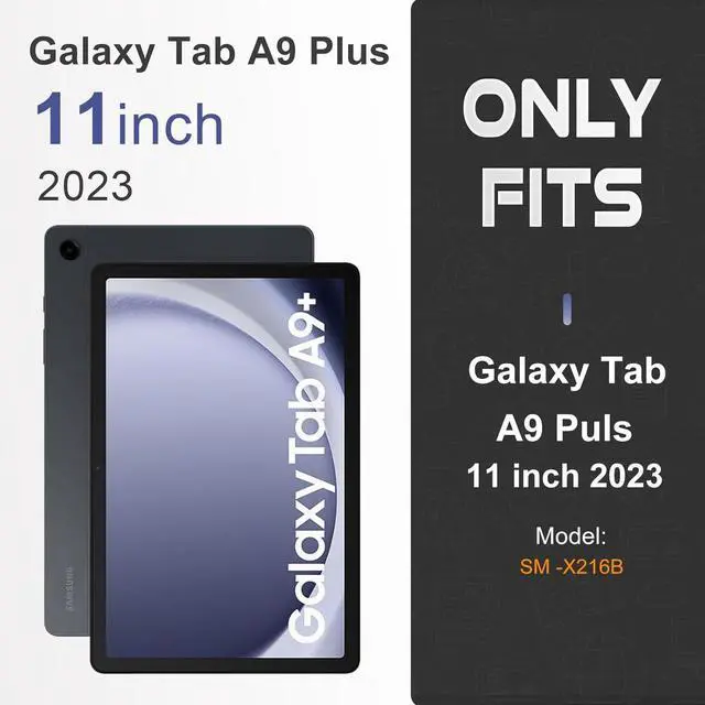 Alt view image 2 of 7 - Case for  Galaxy Tab A9 Plus 10.9-inch 2023 Multi-Viewing Angles All New PU Leather Smart Cover with Auto Sleep Wake Feature for  Galaxy Tab A9 + Tablet
