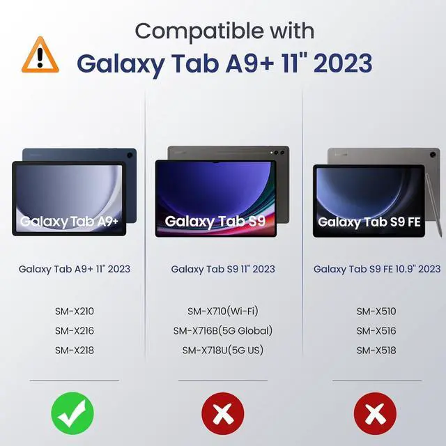 Alt view image 2 of 7 - 2 Pack Screen Protector for  Galaxy Tab A9 Plus/A9+ 11 Inch 2023 Tempered Glass High Definition for Galaxy Tab A9 Plus Screen Protector Case Friendly 9H Hardness Glass Slim Film Clear