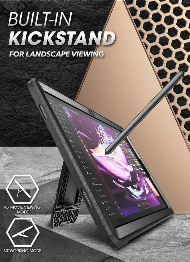 Alt view image 2 of 6 - for  Galaxy Tab A9 Plus Case with Stand (Unicorn Beetle Pro) [Built-in Screen Protector] Heavy Duty Rugged Kickstand Protective Tablet Cover for Galaxy Tab A9 Plus 11 Inch Black