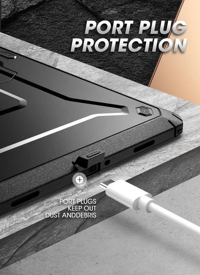 Alt view image 4 of 6 - for  Galaxy Tab A9 Plus Case with Stand (Unicorn Beetle Pro) [Built-in Screen Protector] Heavy Duty Rugged Kickstand Protective Tablet Cover for Galaxy Tab A9 Plus 11 Inch Black