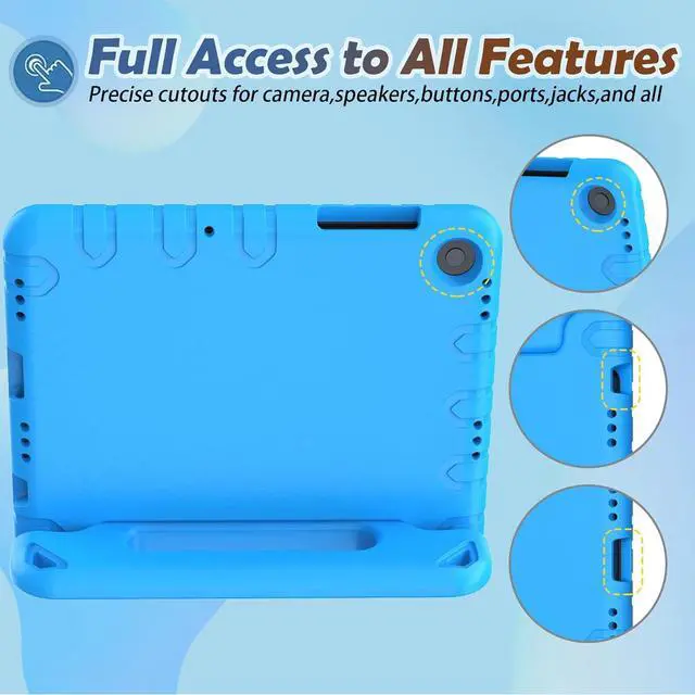 Alt view image 5 of 7 - Kids Case for  Galaxy Tab A9+ Plus 2023 (SM-X210/X216/X218) 11 Inch Built-in Screen Protector Shockproof Convertible Handle Stand Galaxy Tab A9 Plus Case Cover Blue
