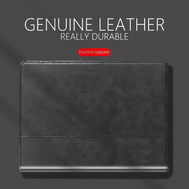 Alt view image 4 of 6 - for Ipad (A16) 11th Gen 11 inch 2025 and Ipad 10th Gen 10.9 inch Case 2022 Genuine Leather Cover Protective Shell,Auto Wake/Sleep.Black