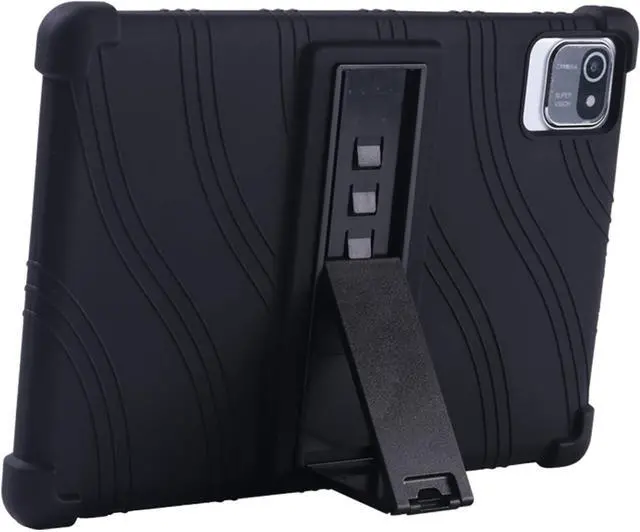Alt view image 4 of 7 - Case for ROWT A10 Tablet 10.1 Kids Friendly Silicone Stand Cover for aiprotablet C20e/ZONKO D115/MB1001 10.1 inch Tablets (Black)