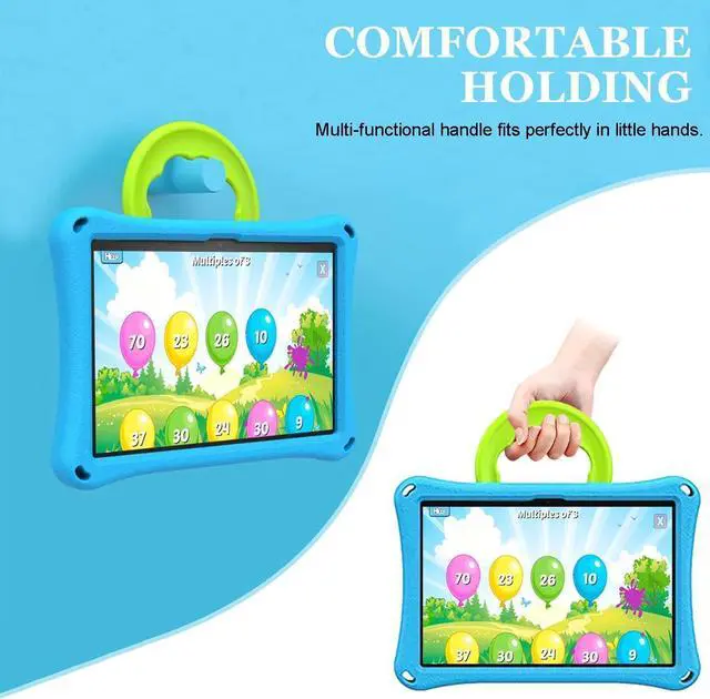 Alt view image 4 of 5 - Fire HD 10 Case Fire HD 10 Tablet Case for Kids (13th/11th Generation 2023/2021 Release) Rotating 360 Kickstand Lightweight Shockproof Handle Kids Case (Incompatible with iPad Air ). Blue